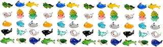 TOYANDONA 60 Peças Mini Modelo Animal Animais Do Oceano Decorações Do Oceano Mini Animais Resina Pequena
