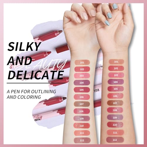 KYDA 12 Colors Lip Liner set, Matte Nude Lip Liner Pen, Waterproof, Long Lasting, Highly Pigmented Creamy Velvet Lip Liner Pencil for Women and Girls - Image 7