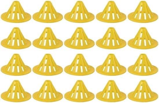 Limen 20Pcs Plastic Beehive Entrance Cones One-Way Gate for Bee Control, Reusable Beekeeping Supplies with Ventilation Holes, Adjusts Tap Hole Size