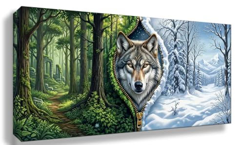 Loisirs créatifs adultes contre le stress : peinture diamant loup