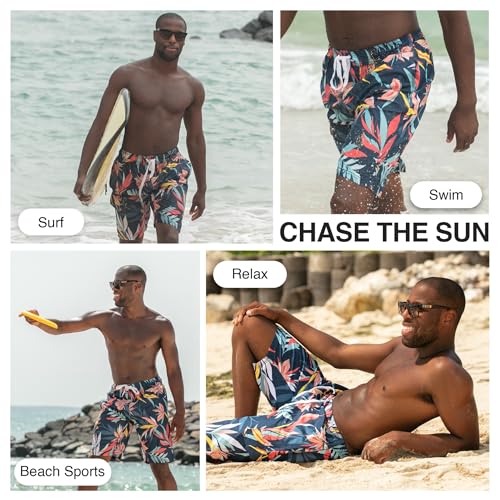 Image of Kanu Surf Men's Big Viper Extended Size Stripe Swim Trunk