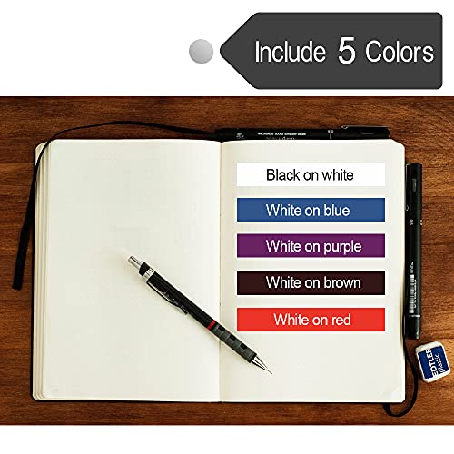 Flylong Compatible Label Tape Replacement For Dymo Rhino 18444 1805243 1805412 1805415 1805416 Permanent Vinyl 1/2 Inch Industrial Label Tapes Compatible With Rhino 4200 5200 Label Makers, 5 Packs #TOP2