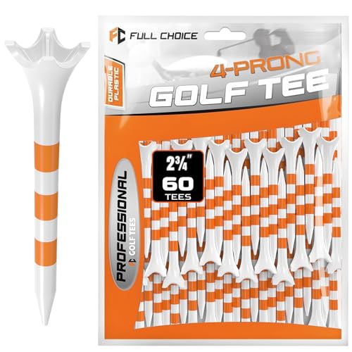 Full Choice Plastic Golf Tees 60 Pack (2-3/4") - Reduce