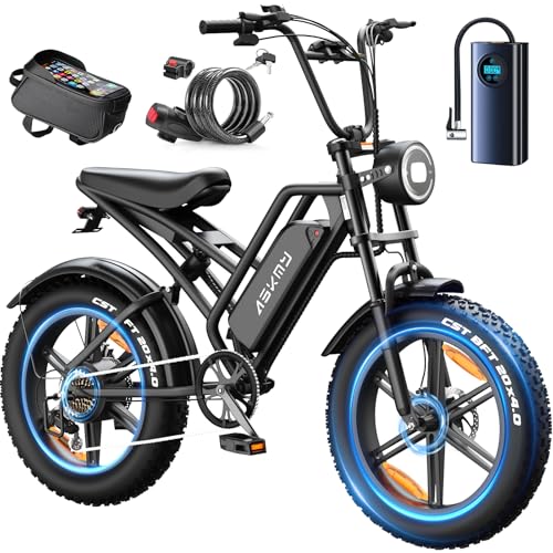Askmy Fat Tire Electric Bike for All Terrains, 1500W Peak