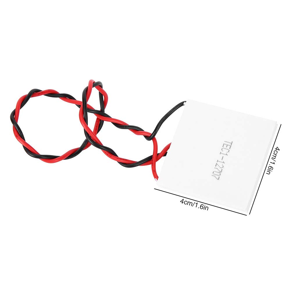Fafeicy Módulos de enfriadores termoeléctricos TEC1-12707, 40x40x3.3mm 0-15.4V DC Cerámica Hoja de refrigeración de semiconductores de grado, para placa de refrigerador de enfriador termoeléctrico