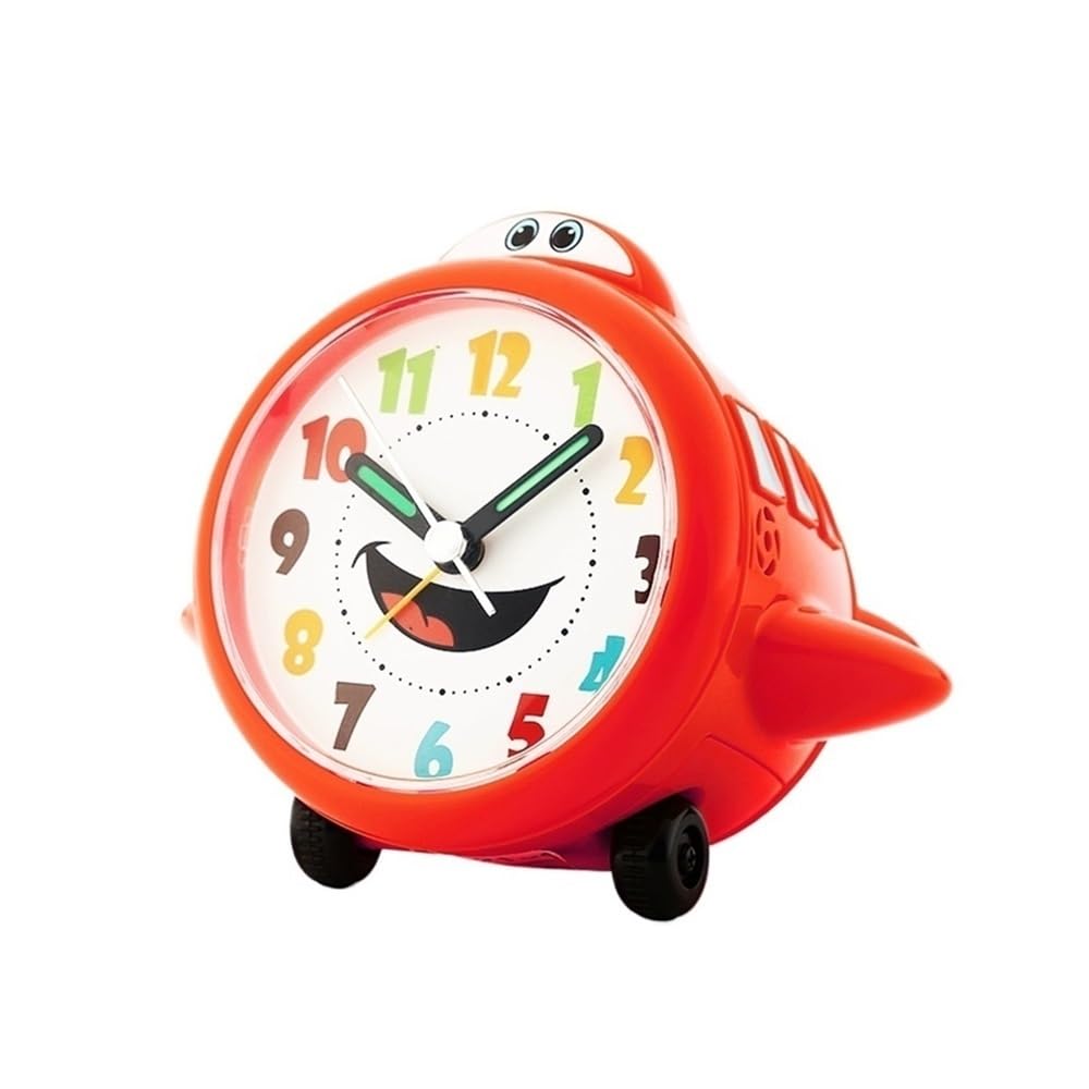 NIUHUAHUI Alarm Clock, Alarm Clock Silent Bedside Electronic Bedroom Luminous Creative Student Watch(Red)