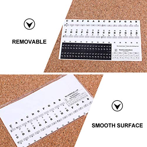 MILISTEN Adesivos de piano para teclas, adesivos removíveis para teclado de piano 37/49/54/61/88 tec