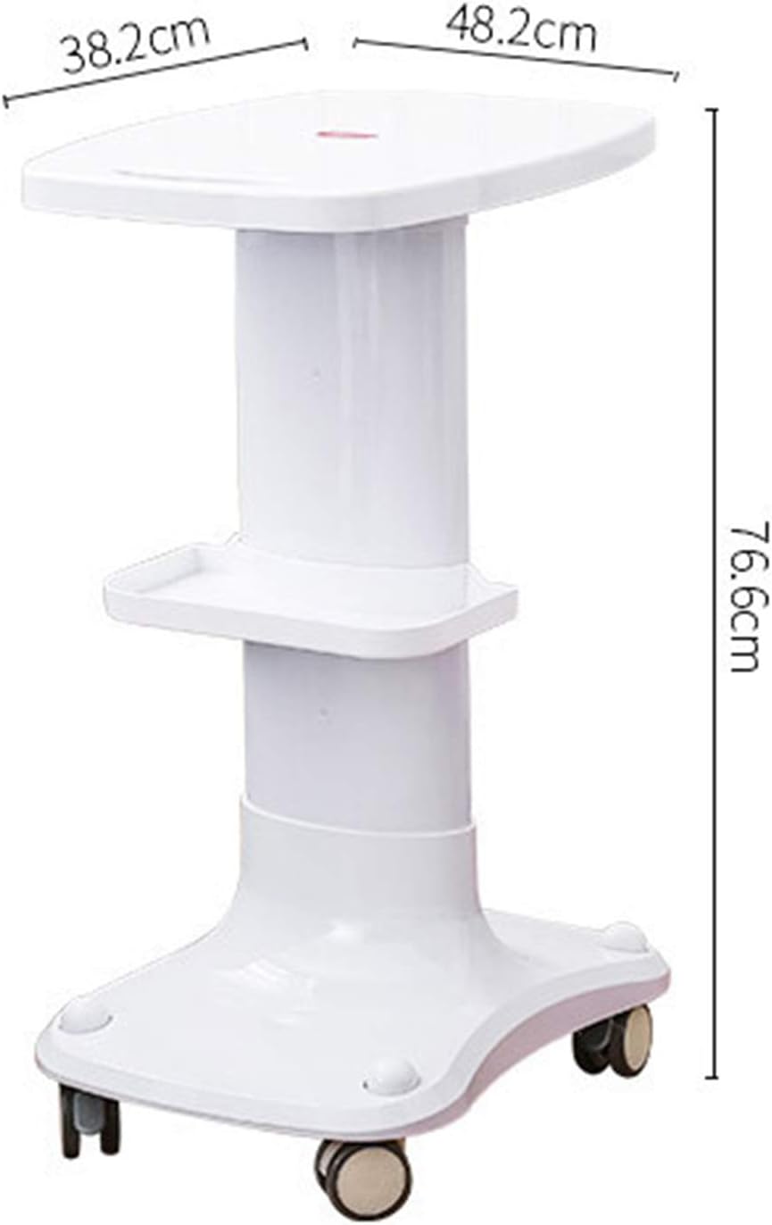 Salon Cart,Beauty Salon Trolley Cart Pedestal Rolling Cart Aluminum Alloy Salon Spa Stand Roller Trolley Beauty Instrument Tray Rolling Cart,Beauty Instrument Tray Rolling Cart with Wheel (White) : Beauty & Personal Care