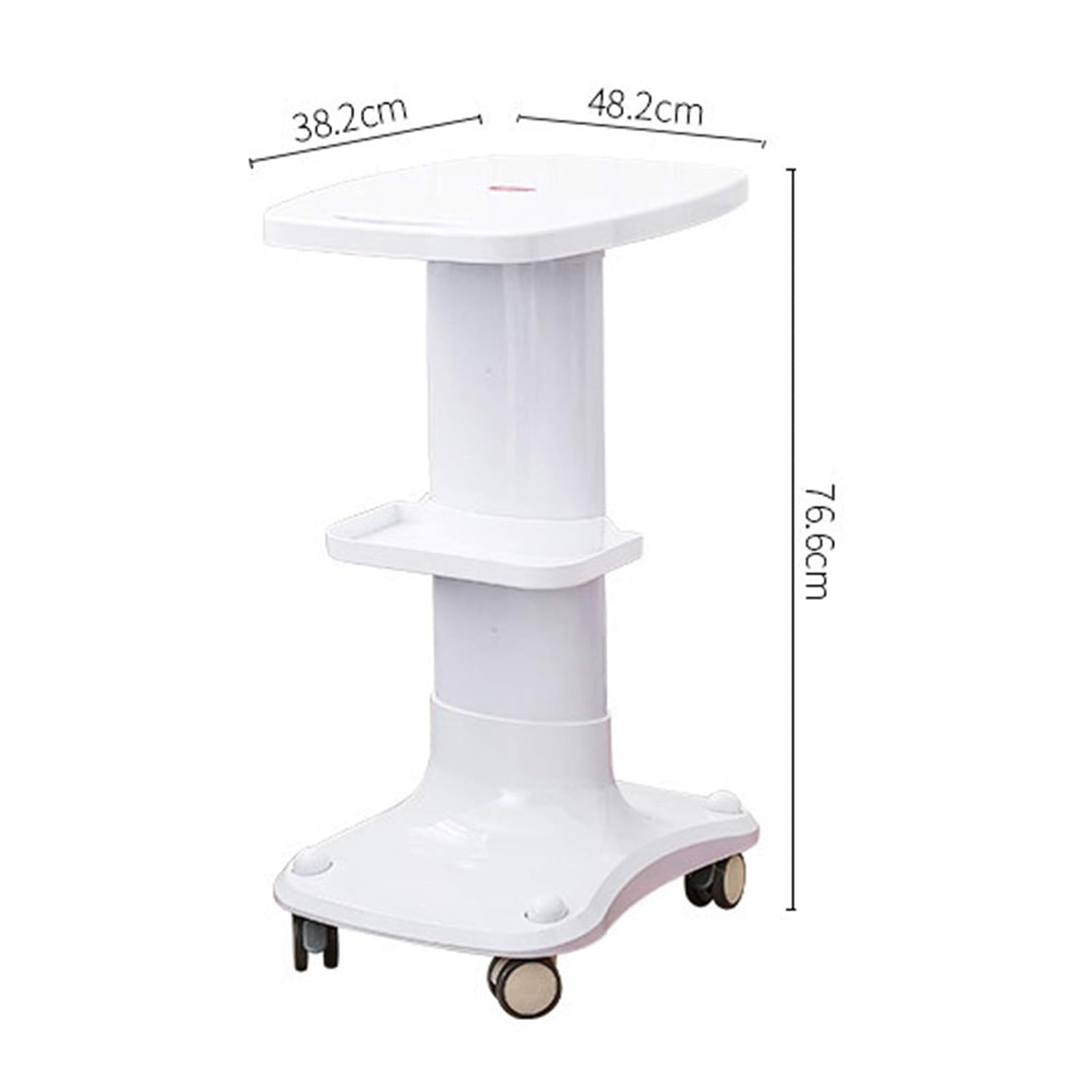Beauty Cart, Salon Roller Cart Stand Beauty Tray Mobile Rolling Cart with Universal Wheel Salon Equipment Trolley Spa Service Instrument Hairdressing Storage Tray Trolley,Load 330lbs,ABS (White) : Beauty & Personal Care