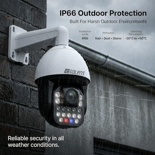 Image of V61S 5MP PTZ CCTV Security Camera Outdoor with 36X Optical Zoom | 360 Auto Tracking, Two way Audio, AI Human Vehicle Detection, 280m IR Night Vision, H.265 /H.264, POE Support, Waterproof, IP66