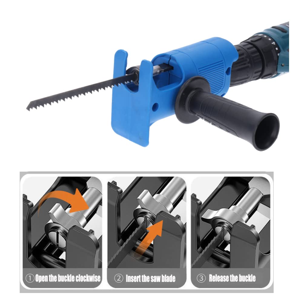 Adattatore Per Seghetto Alternativo Da Trapano - Con 3 Lame E Impugnatura Ergonomica | Per Legno E Metallo - Foto 10