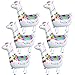 6 Pcs Walking Llama Animal Balloons Self Standing Lovely White Alpaca Llama Foil Balloons for Mexican Fiesta Themed Party Children Birthday Party Baby Shower Wedding Party Decorations