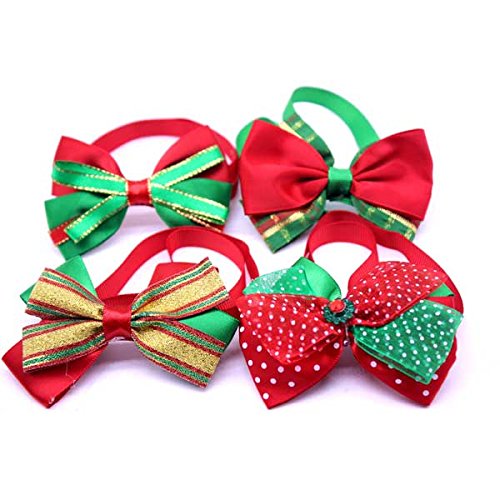 Amazon | クリスマス専用☆ペットトリミングリボン チョーカー 蝶