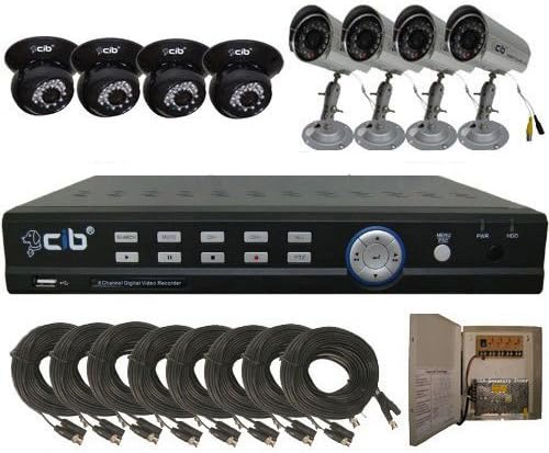 CIB R801H60W500G8653-8401 8CH Security Surveillance DVR 500GB 8 CCD Cameras KIT. Eagleeyes Software