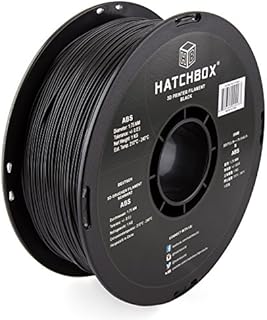 HATCHBOX ABS 3D Printer Filament, Dimensional Accuracy +/- 0.03 mm, 1 kg Spool, 1.75 mm, Black