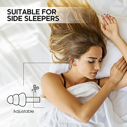 Reusable Silicone Ear Plugs - Rowotup Ultra Soft Waterproof Noise Cancelling Earplugs For Sleeping, Swimming, Snoring, Shooting, Concerts, Work - 28Db Highest Noise Reduction Rating (Nrr) - 5 Pairs #TOP5