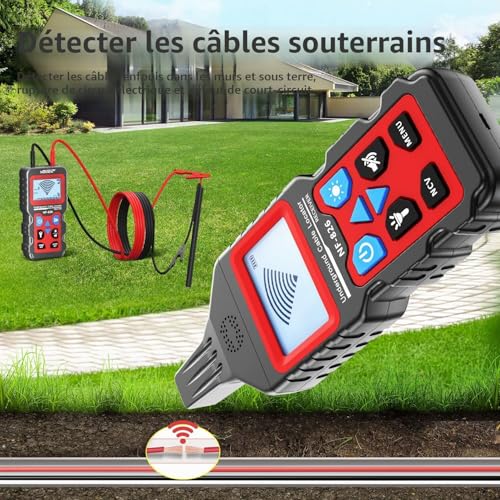 NOYAFA NF-826 Détecteur de Câbles Souterrains - Localisateur de Fils Enterrés et Muraux pour Câbles Électriques, Tuyauterie et Détection de Courts-Circuits – vue 3