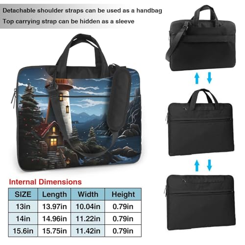 Bolsa para portátil unisex negra de 13 pulgadas miniatura 4