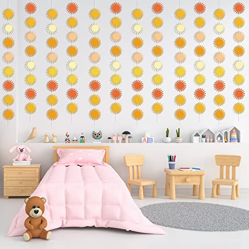 12 Pcs Boho Sun Banners First Trip Around The Sun Party Decorations Muted Sun Garland Kit Hippie Hanging Swirl For Aesthetic Indoor Outdoor 1St Birthday Baby Shower Wedding Favor Party Supplies Decor #TOP5