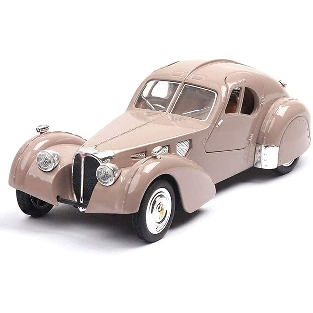 WENTING 1/28 Scale Simulation Type57SC Car Model Antique Vehicle With Sound And Light Function Pull Back Car That Can Open The Door Collectible Decorations For Adults Children's New Year Gift