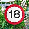 Folat 8714572050173 Gartenschild für Geburtstagsparty, Verkehrsschild, 18 Geburtstag
