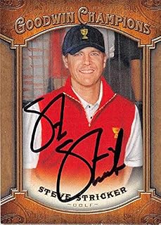 Steve Stricker autographed golf card (PGA Tour, University of Illinois) 2014 Upper Deck Goodwin Champions #109