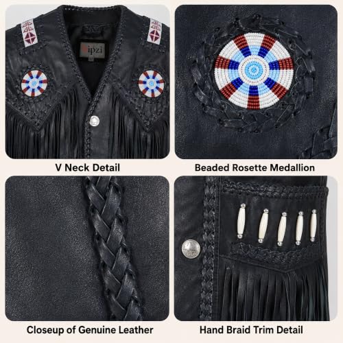 Image of Men's Western Suede Leather Vest