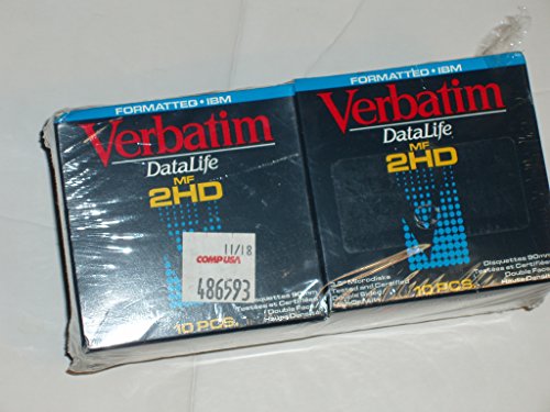 20 Piece Formatted IBM Verbatim DataLife MF 2HD 3.5 Inch Microdisks.