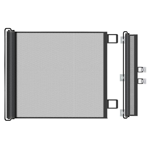 Porte d'animaux rétractable blanche filet de sécurité intérieur sans perçage - 2