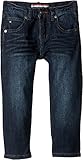 Tommy Hilfiger Boys' 5-Pocket Stretch Slim Straight Leg Denim Jean, Zipper Closure, Kent, 8