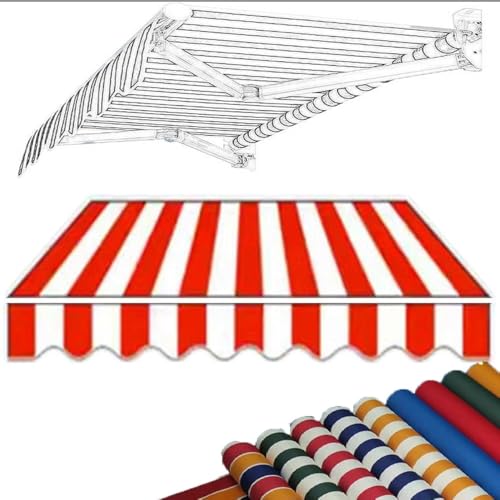 Toile pour auvent de terrasse rétractable en polyester imperméable 5x3.5m - 2