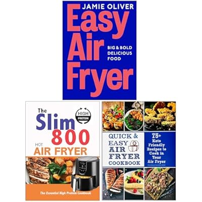Easy Air Fryer Big & Bold Delicious Food, The Slim 800 Hot Air Fryer The Essential High Protein Cookbook & Quick & Easy Air Fryer Cookbook Collection 3 Books Set