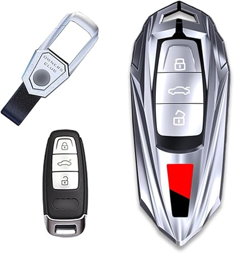 Carcasa protectora de aleación de zinc para Audi A6 A7 A8 Q8 SQ8 E-Tron S6 S7 RS6 Q7 con llavero