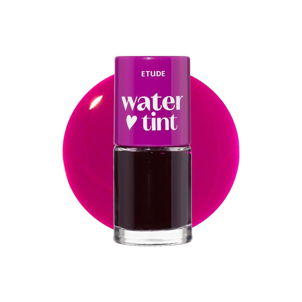 ETUDE Dear Darling Water Tint #5 Grape Ade | Vivid Color Lip Stain with Moisturizing Weightless & Non-sticky Finish Lip Stain | Smudge-proof & Lightweight Lip Tint | K-beauty