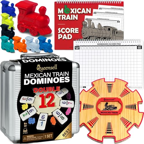 Dominoes Double 12 con números y accesorios miniatura 1
