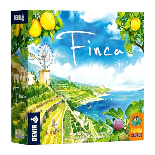 Devir – Finca: Juego de Mesa Estratégico en Mallorca, Recolección de Recursos y Entregas | Edición Mejorada con Mini Expansiones | De 2 a 5 Jugadores, +10 Años (BGFINSC)