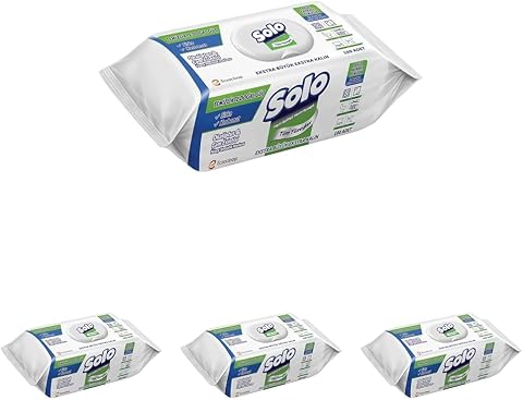 Solo Yüzey Temizleme Mendili Doğal Güç Okaliptus & Çam, 100 Yaprak 4lü paket