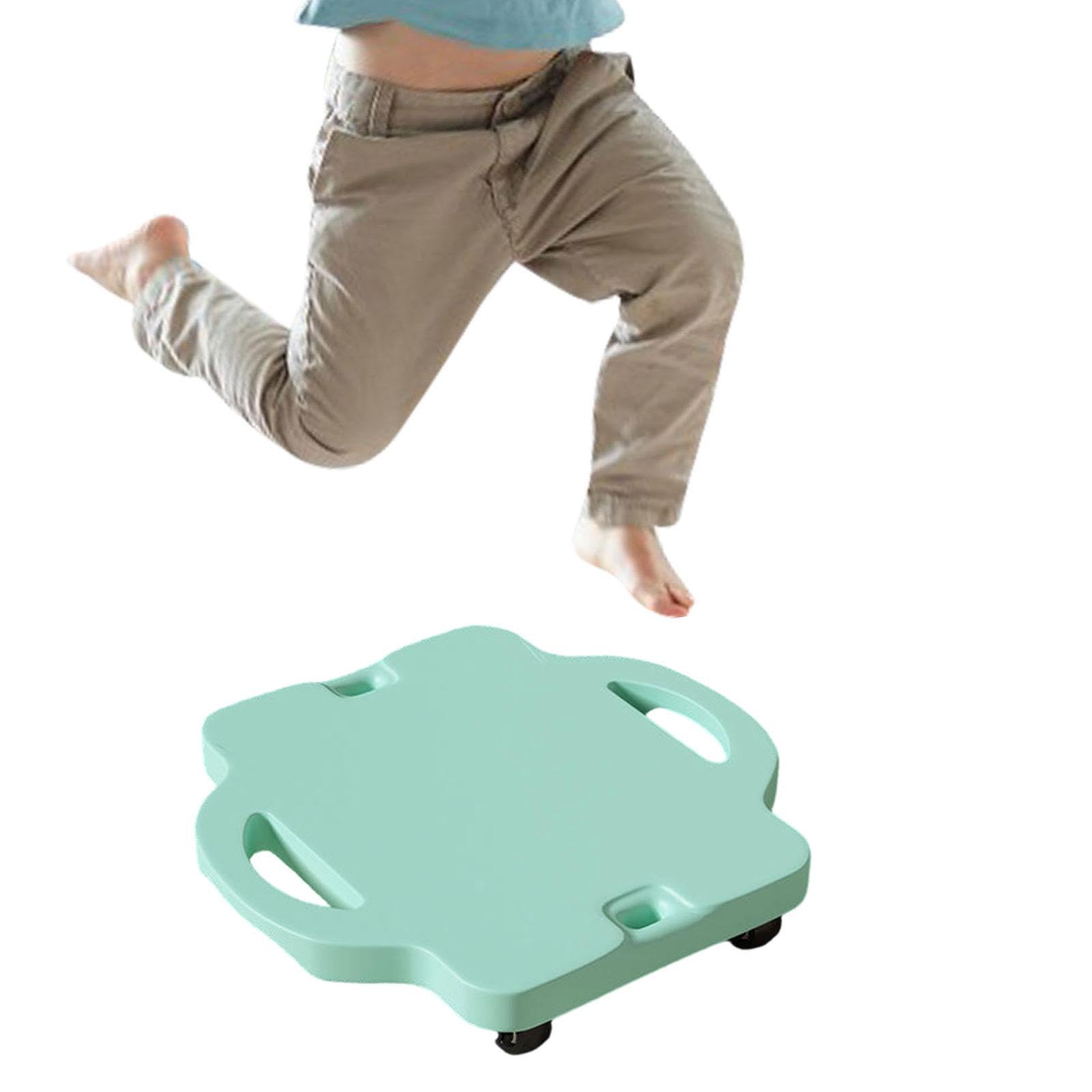 Tavola da Pavimento, Tavola Sportiva, Tavola con Maniglie, Tavola di Equilibrio, Tavola per Bambini, Realizzata in PP, Funzione Sensoriale, Adatta per, Verde