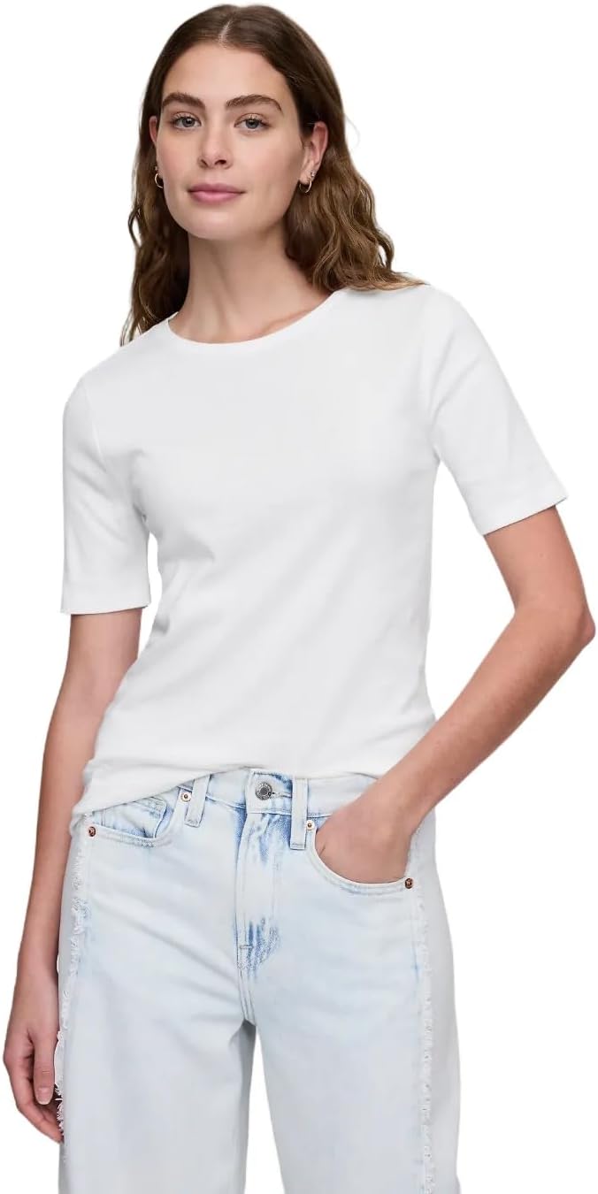 GAP Women's Short Sleeve Crewneck Knit Top