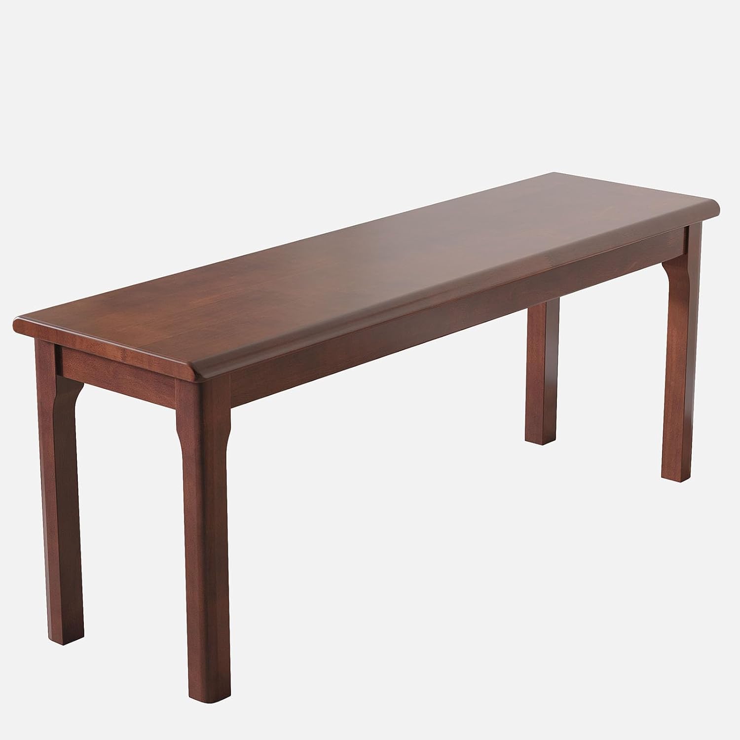 100% Solid Oak Wood Bench Entryway Bench Midcentury End of Bed Bench, Outdoor Bench,Rustic Home Décor Furniture Natural Wooden Slab Bench for Bedroom Household Dining Table (Brown)