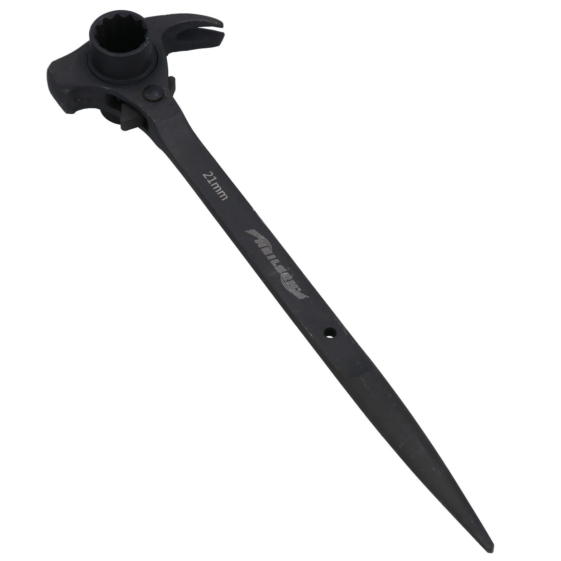 Ab Tools Black 4 In 1 Scaffold Spanner Ratchet Podger Bi-Hex 19 & 21Mm Claw Hammer Pry Bar