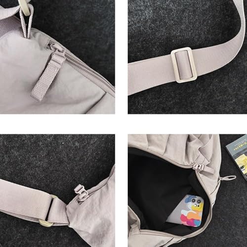 Good Totes Croissant Bag, Large Croissant Sling, Large Fashion Nylon Waterproof Satchel, Crescent Crossbody Bags for Women4