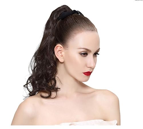 Miniatura 3 de Extensión de cola de caballo de pelo humano 3.53oz Clip en cuerpo ondulado Ponytail postizo envolvente alrededor de una pieza Wiglet por Remeehi 16