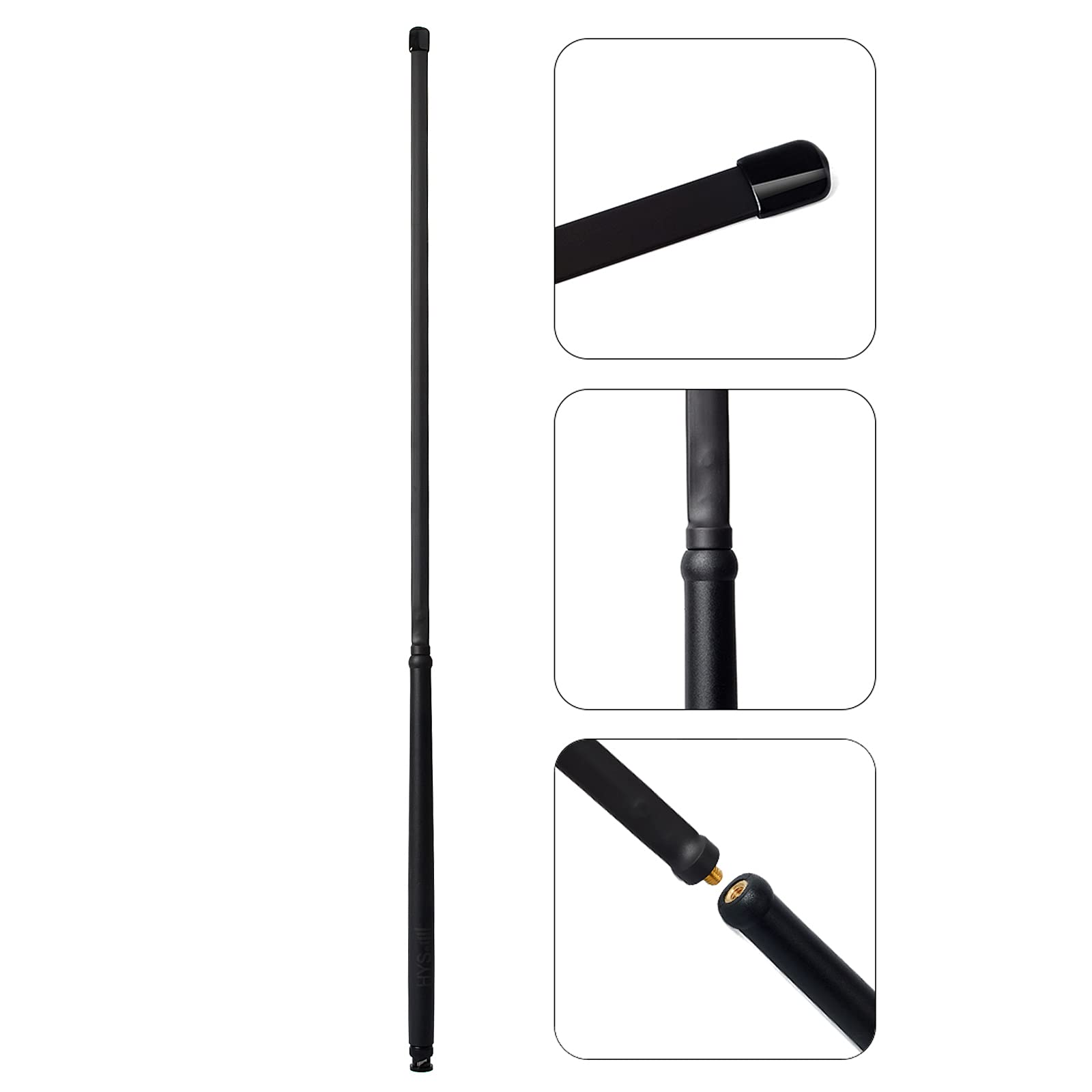 HYS Antenne de talkie-walkie CB 27 MHz en caoutchouc pliable compatible avec radio CB portable Cobra Midland Uniden Maxon President