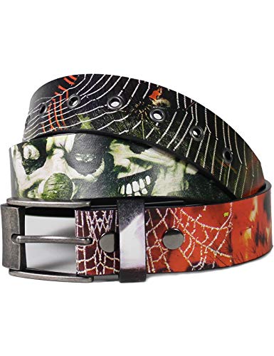Lowlife Graveyard Shift Leather Belt in Full Colour Print (30