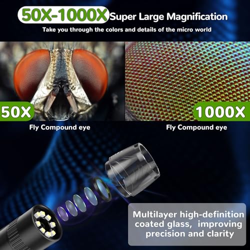 IMICHI-Kids-Microscope-50x1000X-Magnification-2-HD-IPS-Screen-2-31MP-Photos-1080P-Video-2H-Battery-Life-Easy-to-Carry-Slides