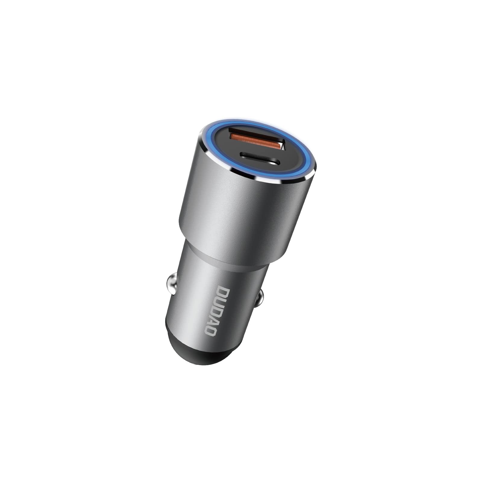 DUDAO R4PQ 42W Fast Car Charger 3.1A Dual Port 20W PD USB-C, USB-A 22.5W QC 4.0, Premium Metal Body with Soft Blue Light Compatible with iPhone/Samung/Oppo/Vivo/one+/Pixel/Moto and All Devices (B09NJK7H8L) Amazon Price History, Amazon Price Tracker