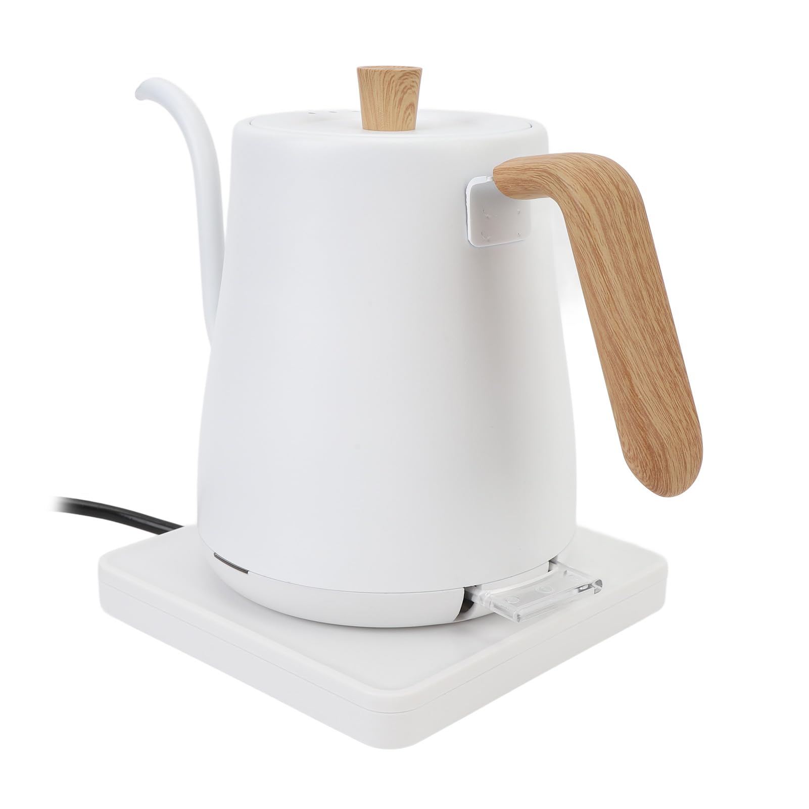 Hervidor Eléctrico de Cuello de Cisne, 1000 W, 800 Ml, Tetera de Acero Inoxidable 304 con Control de Flujo Preciso, Ergonómico, Apagado Automático, (Enchufe europeo 220V)