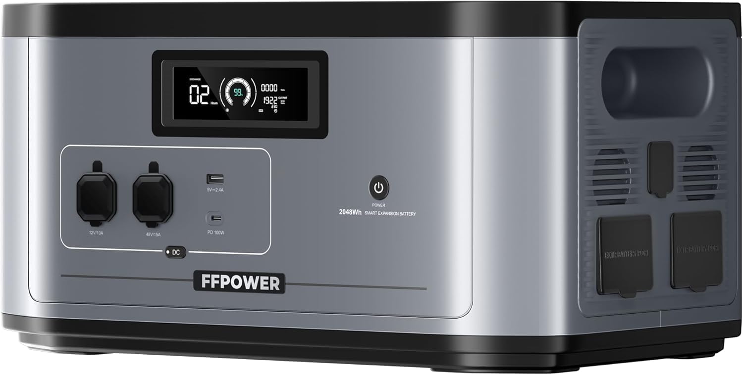 OUKITEL B2000 Enlargement Battery 2048Wh LiFePO4 Transportable Energy Station, 100W PD USB-C Output, Photo voltaic Generator for BP2000, Standalone Energy Provide Off-Grid for Residence Outage, RV Necessities Tenting