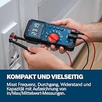 Bosch Professional Digitales Multimeter GDM 600-15 (True RMS, invertiertes LCD, misst Frequenz/Durchgang/Widerstand/Kapazität, Min/Max/Durchschnitt, Messleitungen MS 90) – Ansicht 4